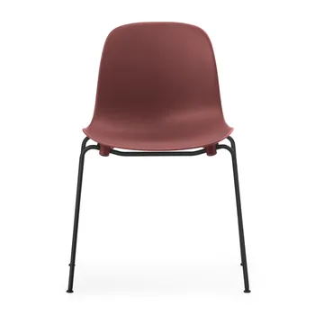 Lot de 2 chaises empilables avec pieds noirs Form Chair, rouge - Normann Copenhagen