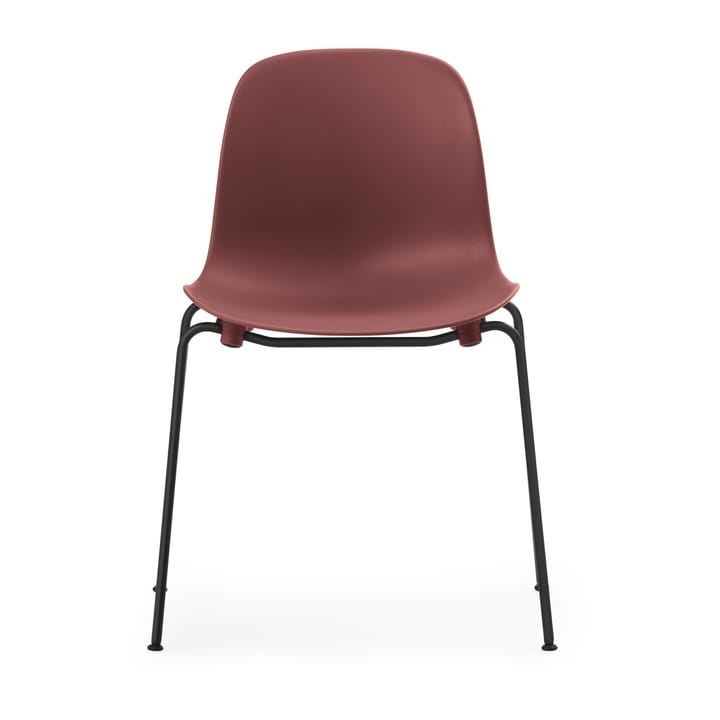 Lot de 2 chaises empilables avec pieds noirs Form Chair, rouge - undefined - Normann Copenhagen