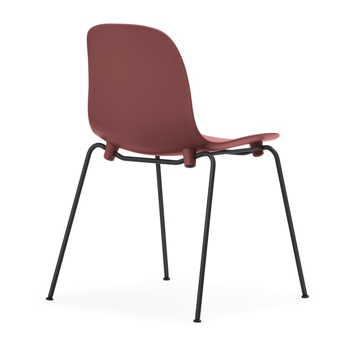 Lot de 2 chaises empilables avec pieds noirs Form Chair, rouge - undefined - Normann Copenhagen