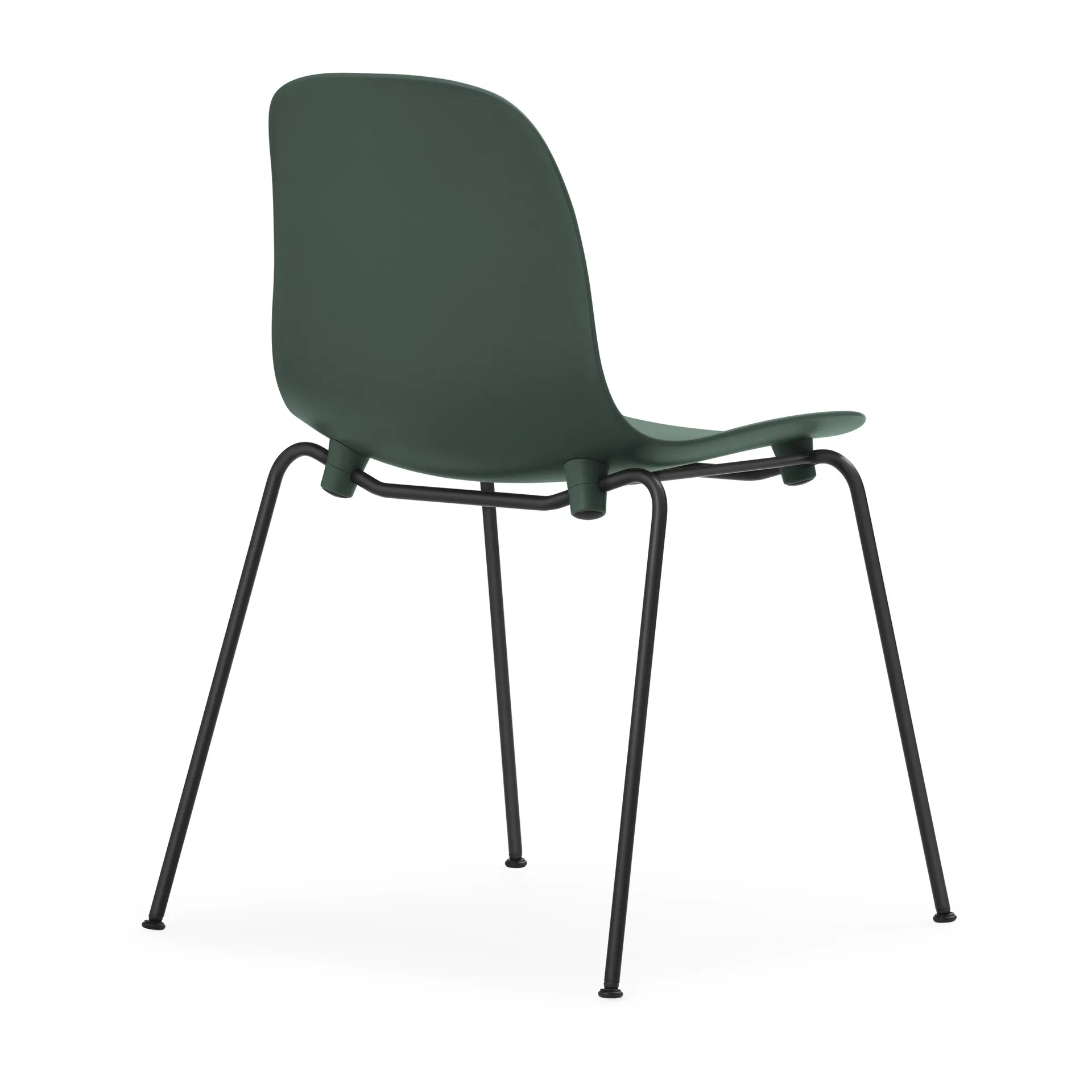 Lot de 2 chaises empilables avec pieds noirs Form Chair, vert Normann Copenhagen