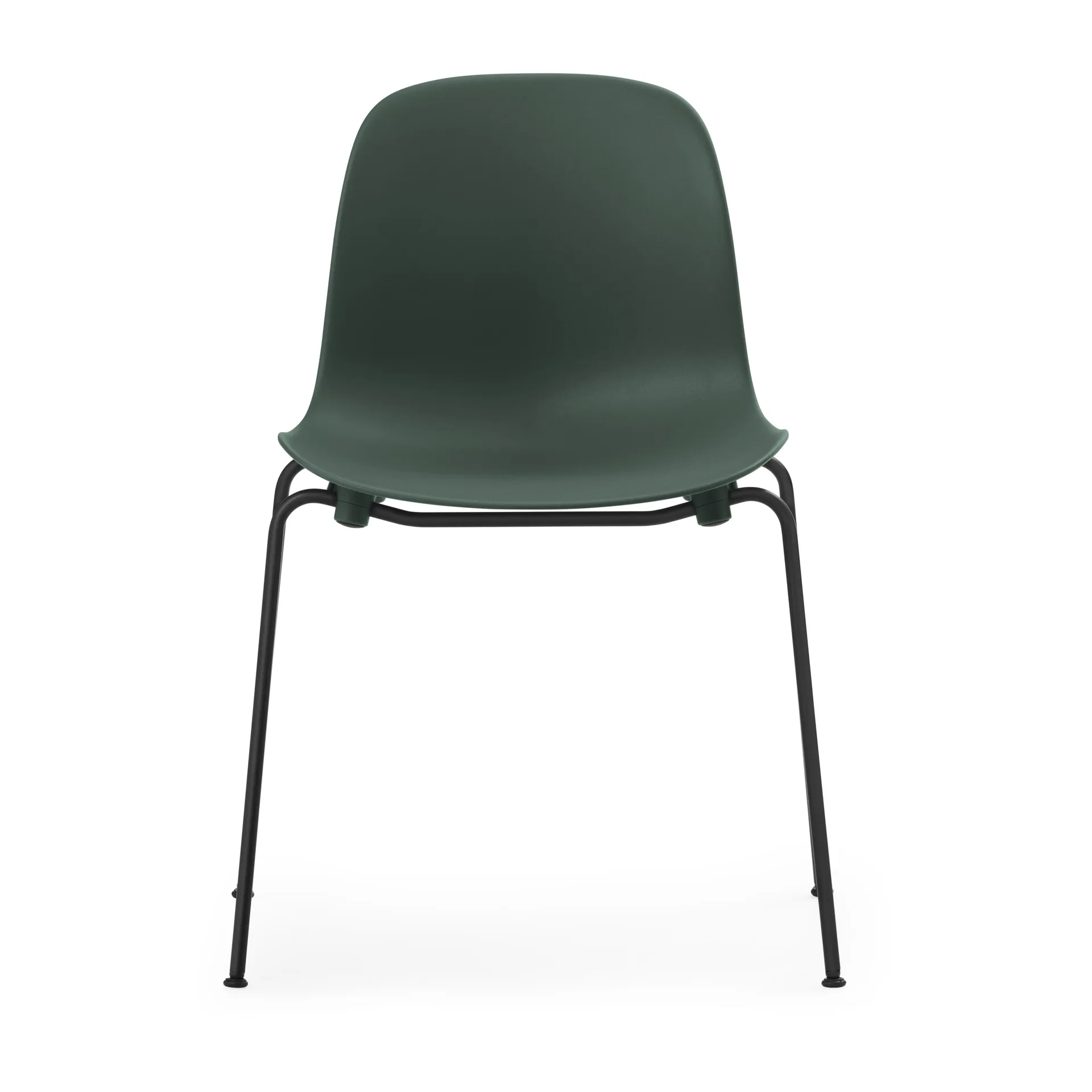 Lot de 2 chaises empilables avec pieds noirs Form Chair, vert Normann Copenhagen