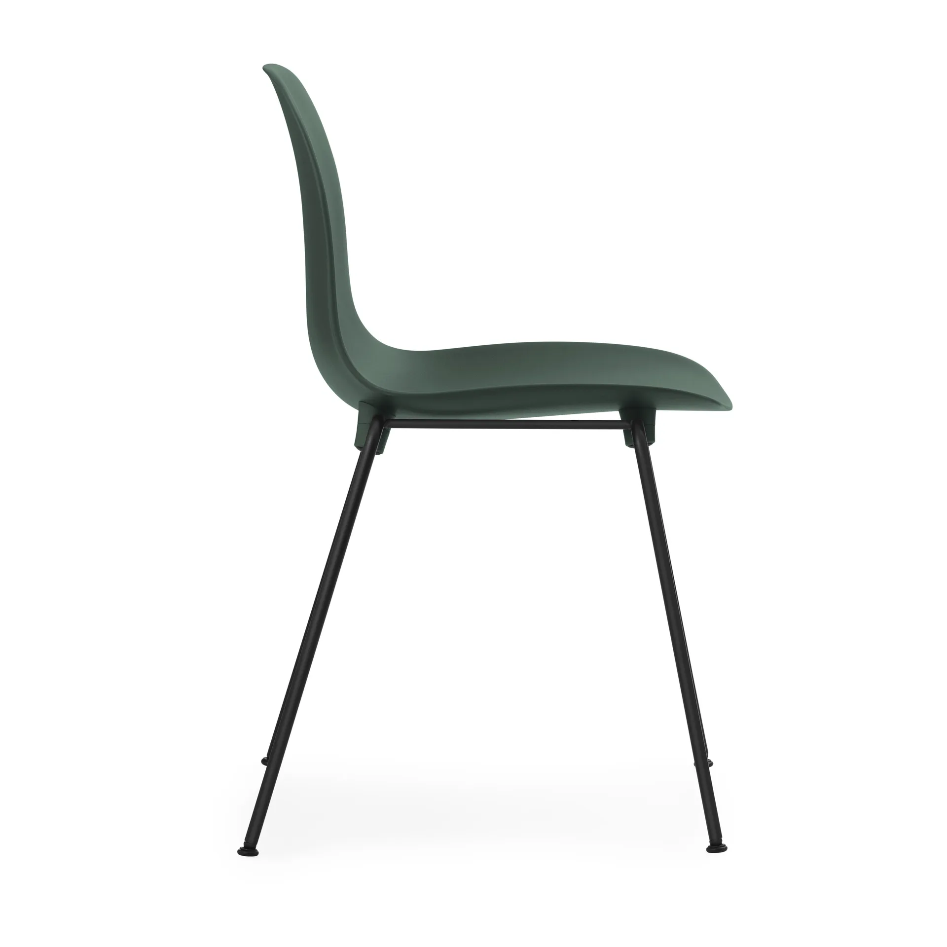Lot de 2 chaises empilables avec pieds noirs Form Chair, vert Normann Copenhagen