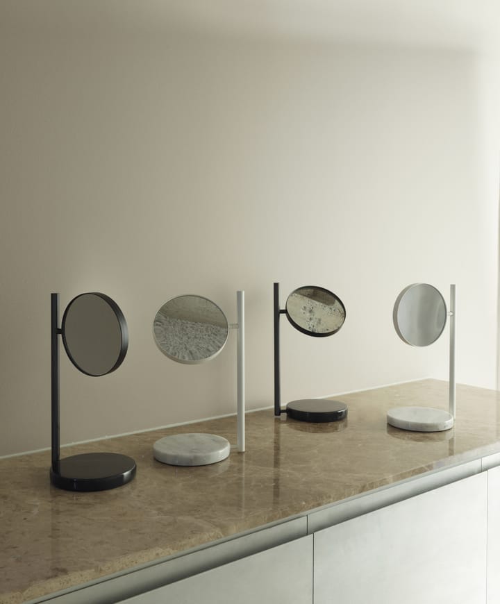 Miroir de table double face Pose 21x39 cm - Blanc - Normann Copenhagen