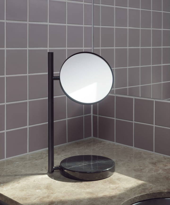 Miroir de table double face Pose 21x39 cm - Noir - Normann Copenhagen