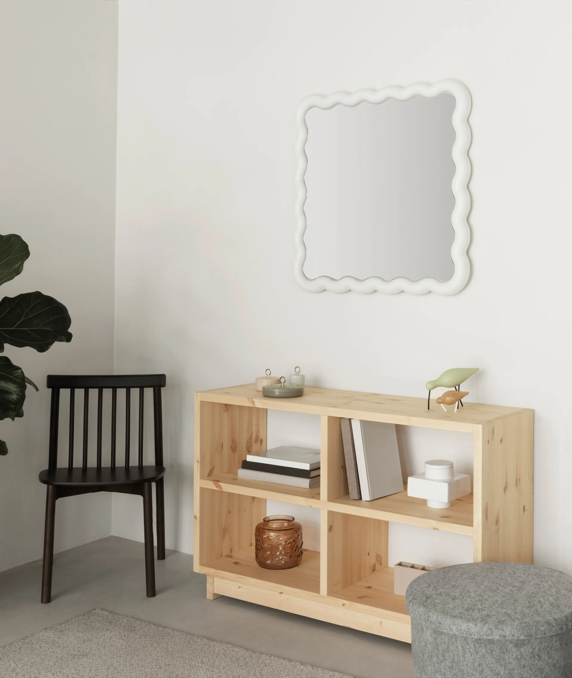 Miroir Illu 80x80 cm, Blanc Normann Copenhagen