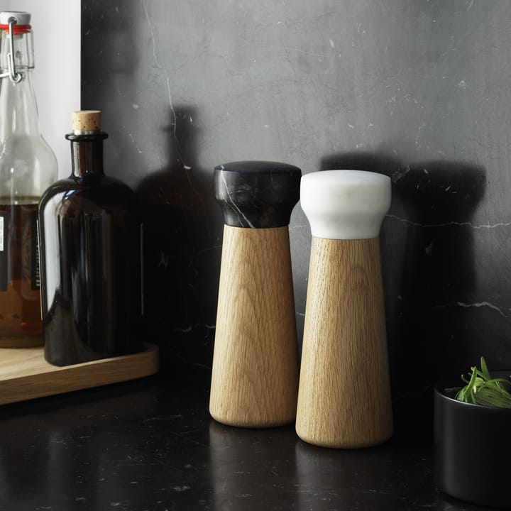 Moulin à sel Craft mill oak-white marble, petit Normann Copenhagen