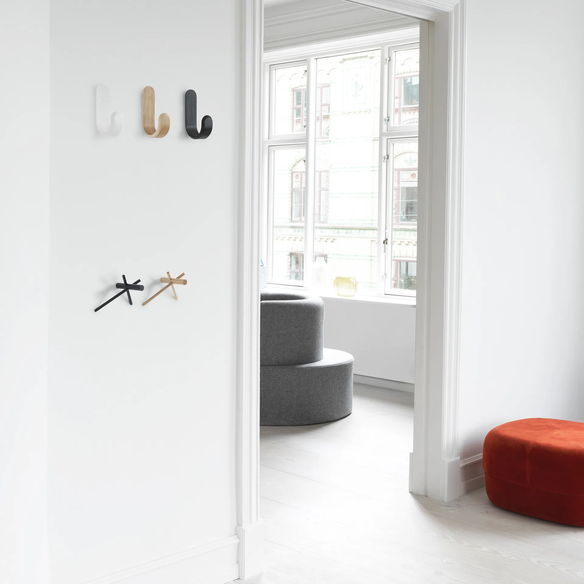 Patère en bois Normann Sticks, neutre lot de 2 Normann Copenhagen