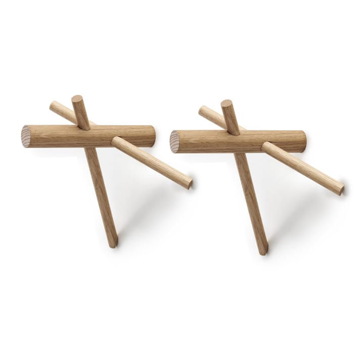 Patère en bois Normann Sticks - neutre lot de 2 - Normann Copenhagen