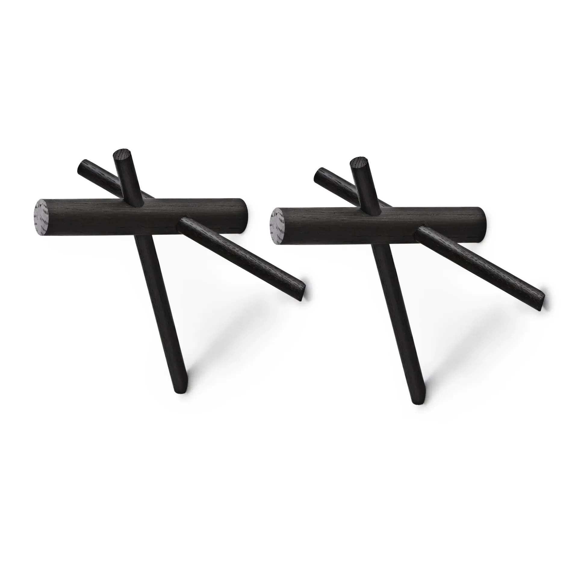 Patère en bois Normann Sticks, noir lot de 2 Normann Copenhagen