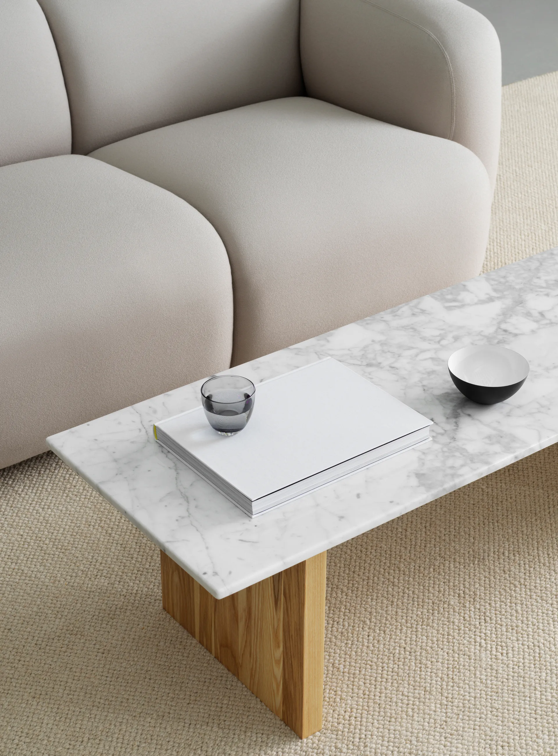 Solid Table table basse 130x38.5x40 cm, Blanc Normann Copenhagen