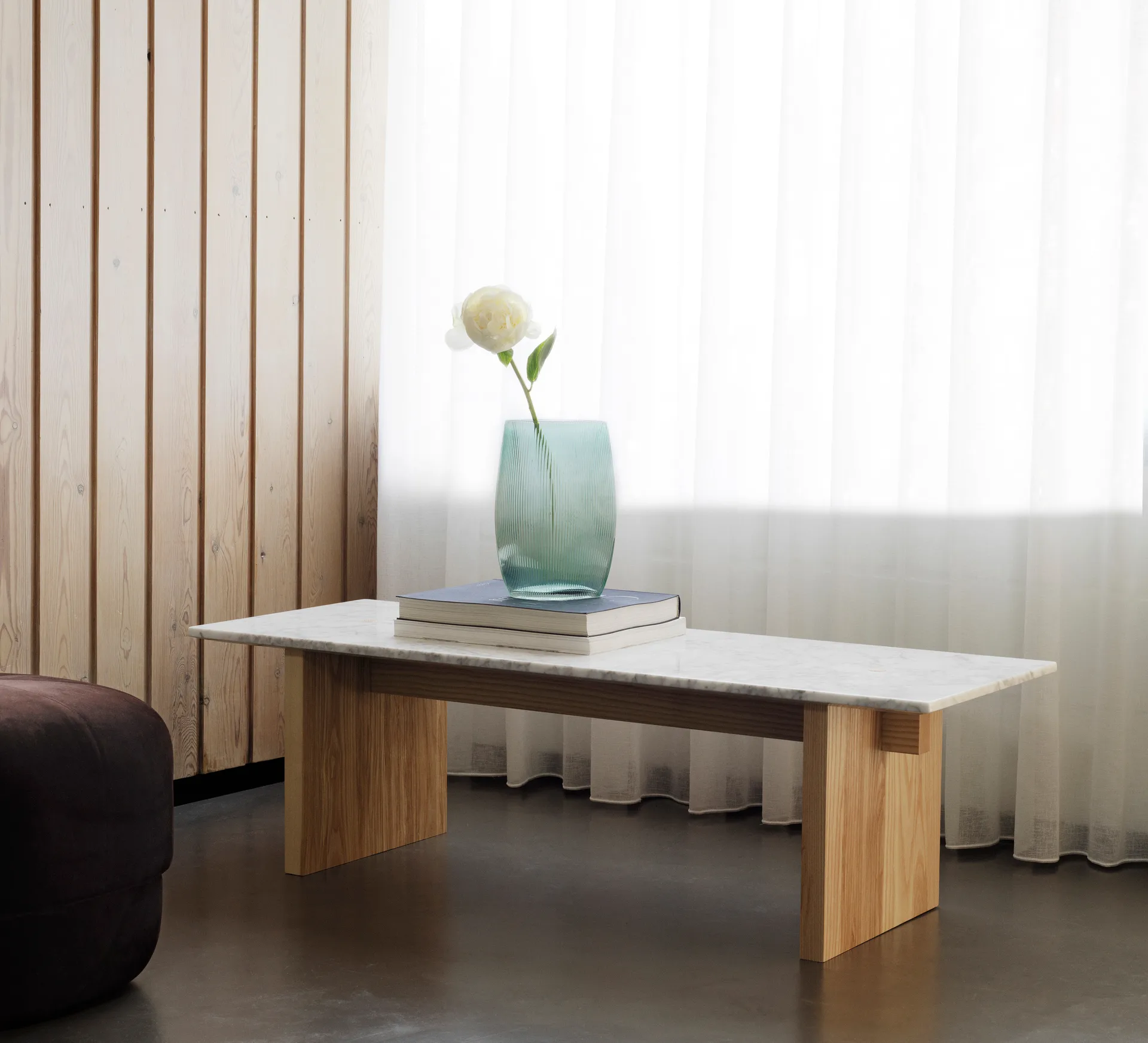 Solid Table table basse 130x38.5x40 cm, Blanc Normann Copenhagen