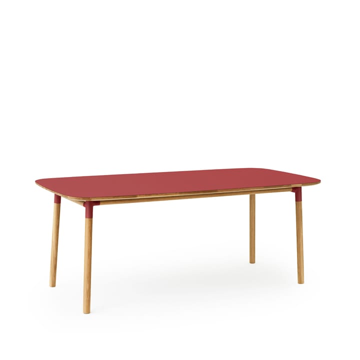 Table à manger Form - red, pieds en chêne, 95x200 cm - Normann Copenhagen