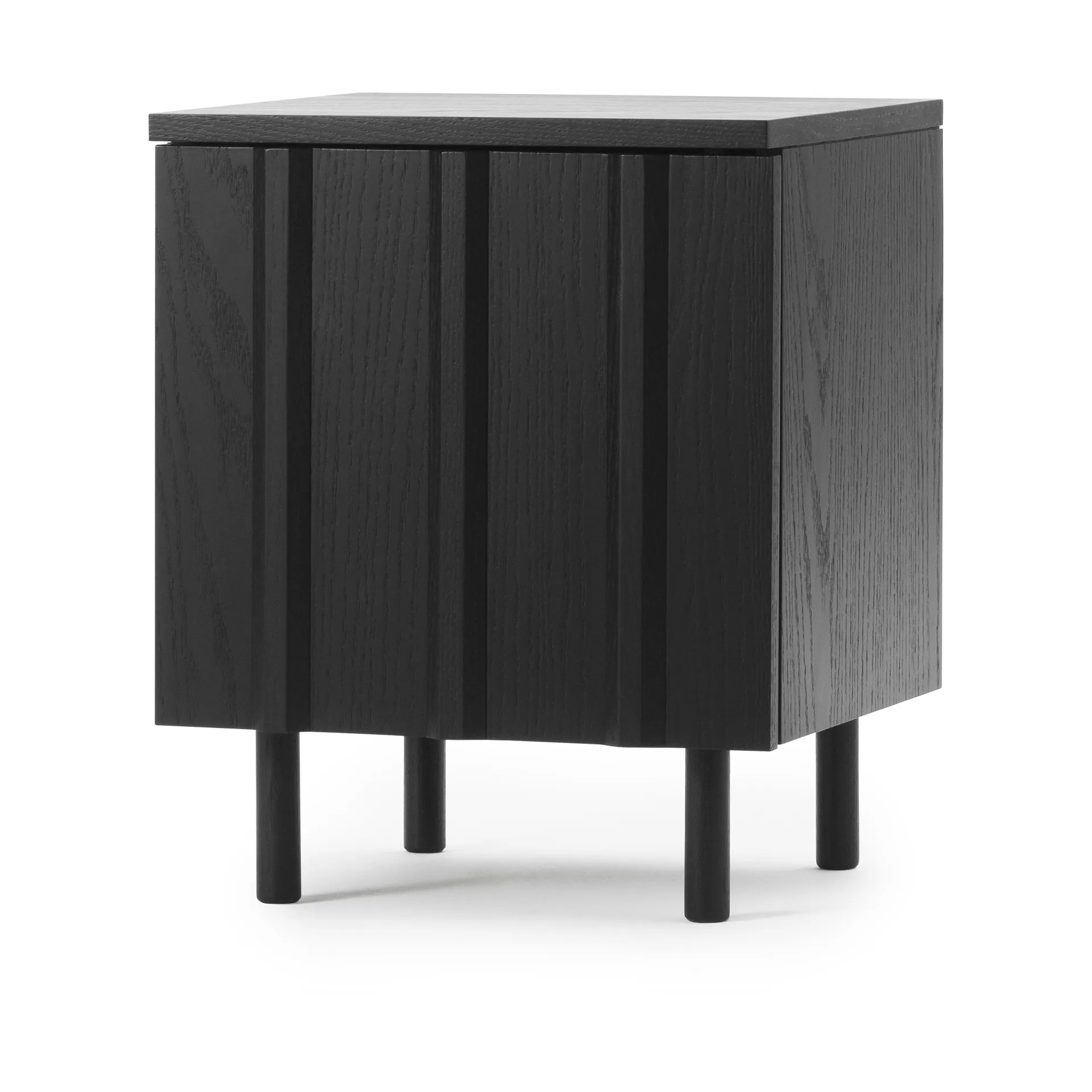 Table de chevet Rib, Soft black, 52x42x40 cm Normann Copenhagen