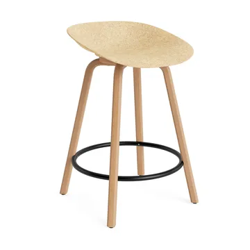Tabouret Mat Barstool 65 cm - Hemp-hêtre-acier noir - Normann Copenhagen