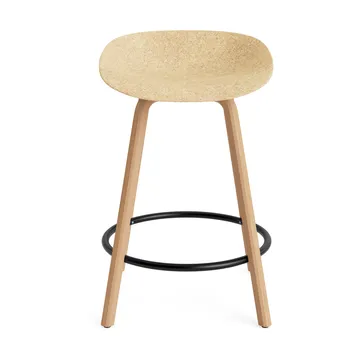 Tabouret Mat Barstool 65 cm - Hemp-hêtre-acier noir - Normann Copenhagen