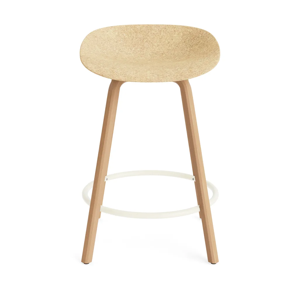 Tabouret Mat Barstool 65 cm, Hemp-hêtre-crème acier Normann Copenhagen