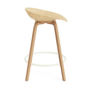 Tabouret Mat Barstool 65 cm - Hemp-hêtre-crème acier - Normann Copenhagen