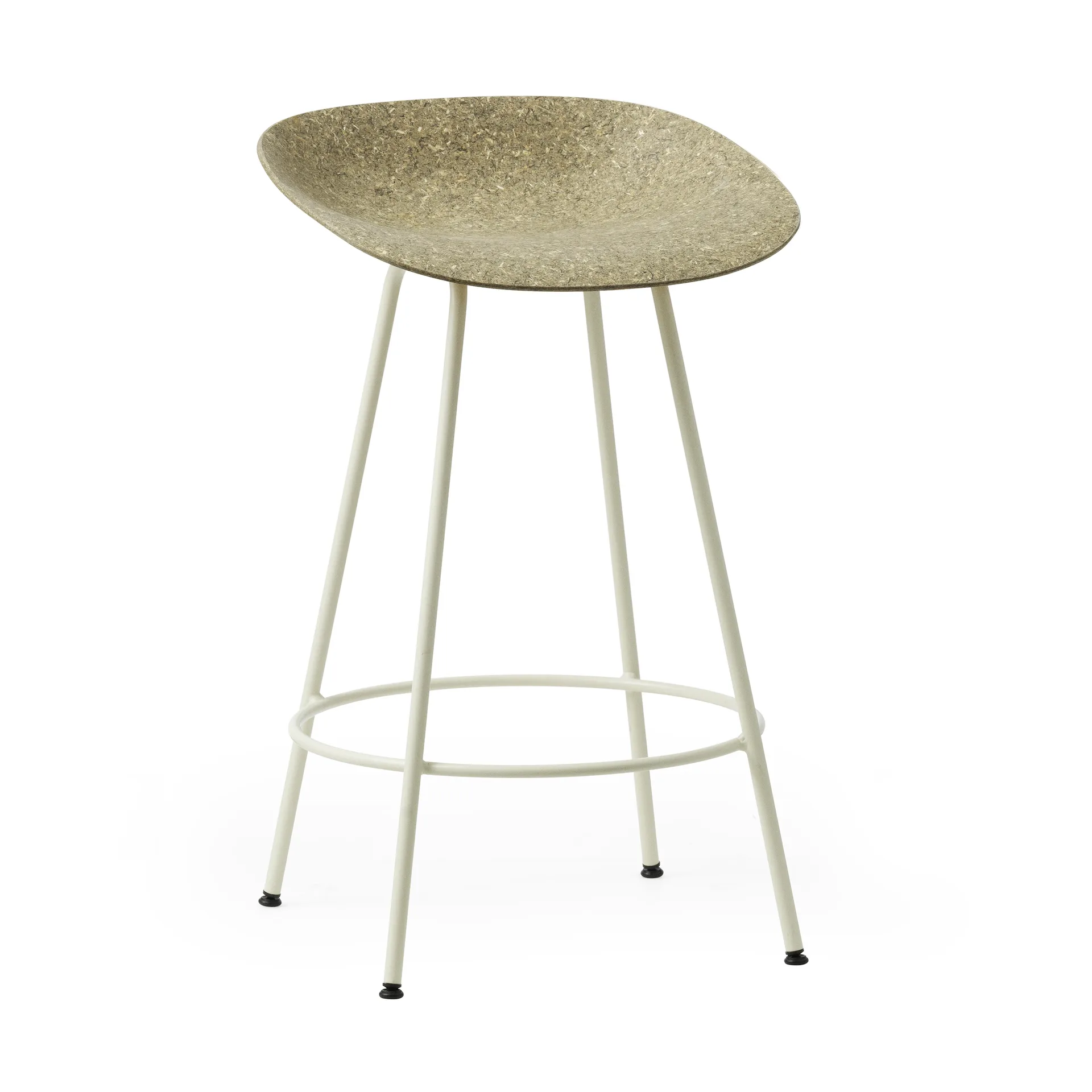 Tabouret Mat Barstool 65 cm, Seaweed-cream steel Normann Copenhagen