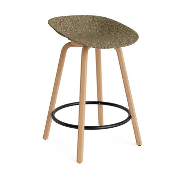 Tabouret Mat Barstool 65 cm - Seaweed-hêtre-acier noir - Normann Copenhagen