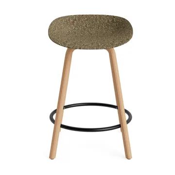 Tabouret Mat Barstool 65 cm - Seaweed-hêtre-acier noir - Normann Copenhagen
