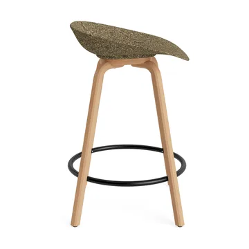 Tabouret Mat Barstool 65 cm - Seaweed-hêtre-acier noir - Normann Copenhagen