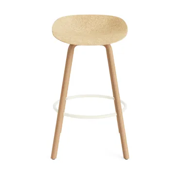 Tabouret Mat Barstool 75 cm - Hemp-hêtre-crème acier - Normann Copenhagen