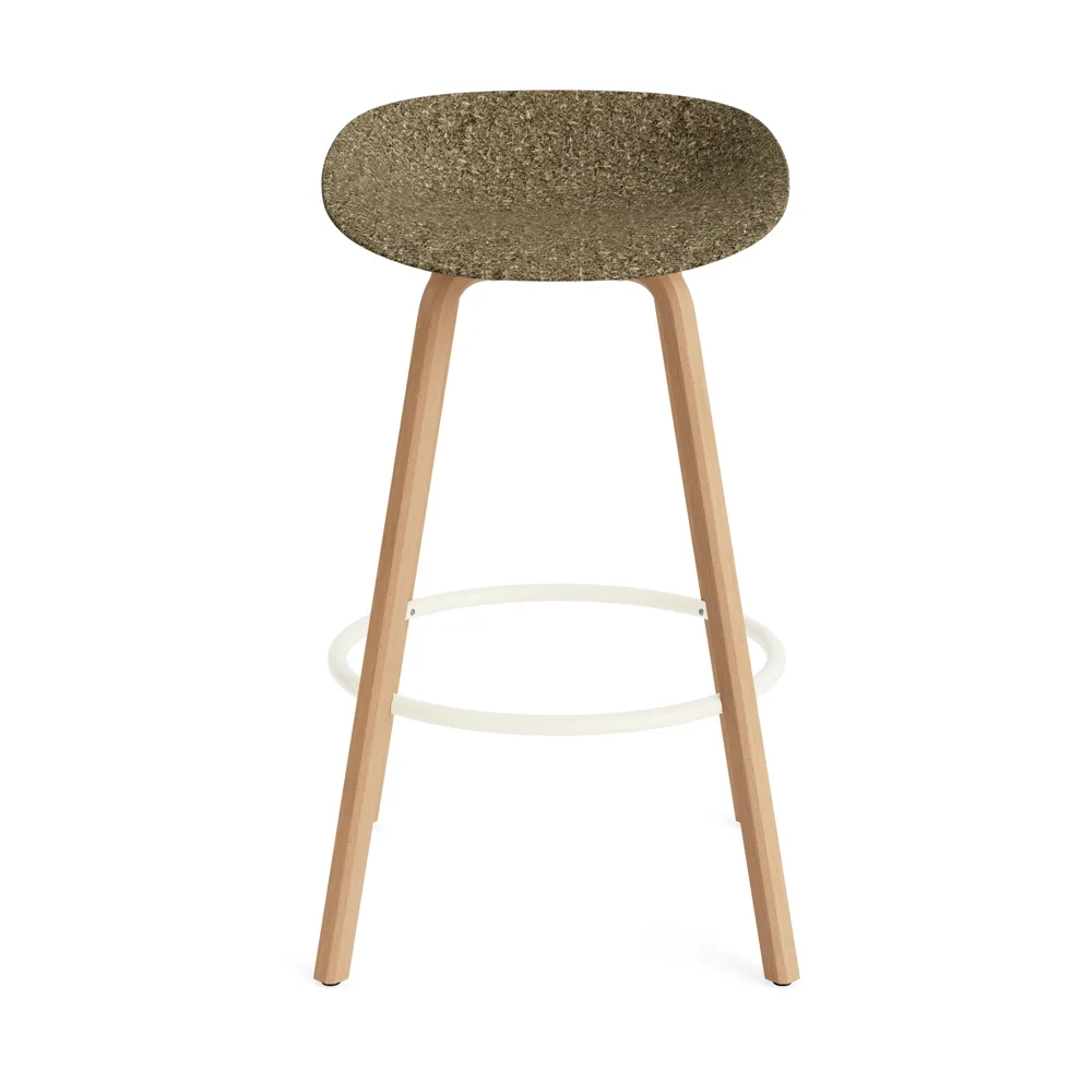 Tabouret Mat Barstool 75 cm, Seaweed-beech-cream steel Normann Copenhagen
