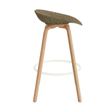 Tabouret Mat Barstool 75 cm - Seaweed-beech-cream steel - Normann Copenhagen