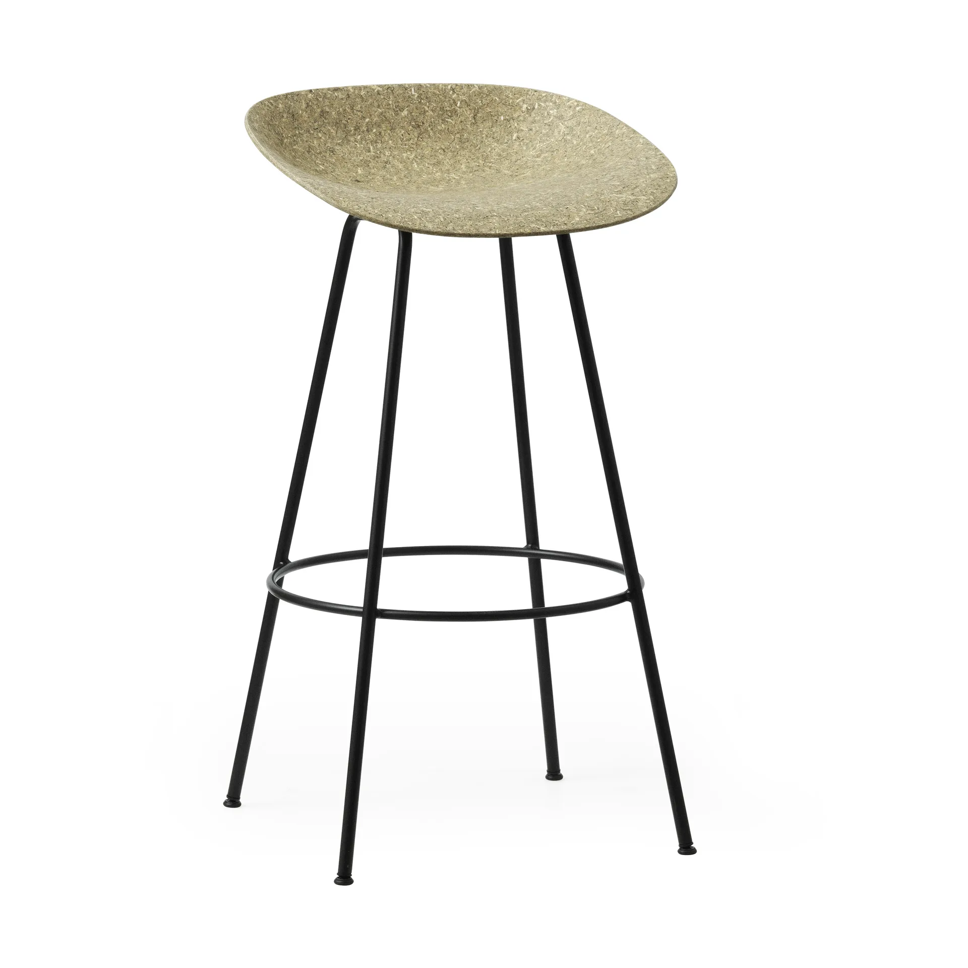 Tabouret Mat Barstool 75 cm, Seaweed-black steel Normann Copenhagen