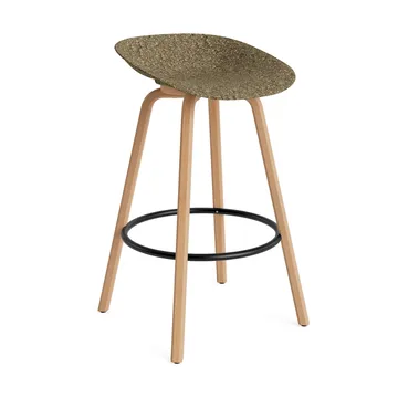 Tabouret Mat Barstool 75 cm - Seaweed-hêtre-acier noir - Normann Copenhagen