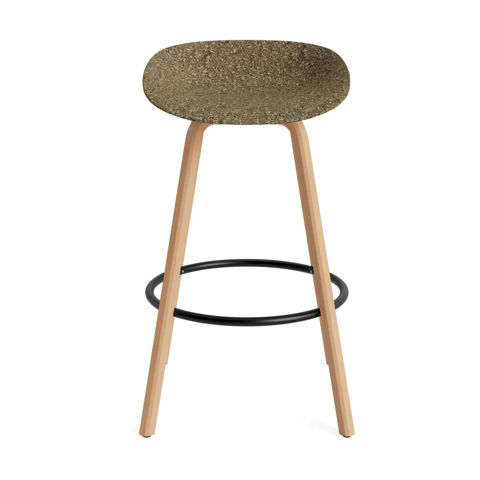 Tabouret Mat Barstool 75 cm, Seaweed-hêtre-acier noir Normann Copenhagen