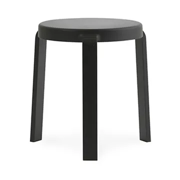 Tabouret Tap - black, pieds en chêne noir - Normann Copenhagen