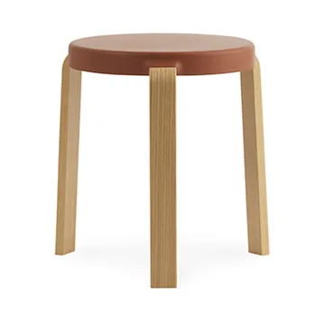 Tabouret Tap - caramel, pieds en chêne - Normann Copenhagen
