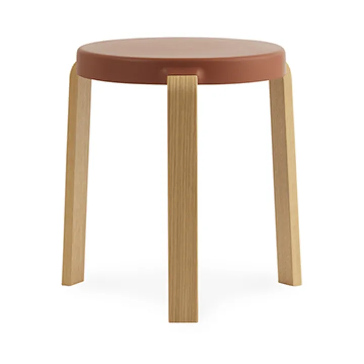Tabouret Tap - caramel, pieds en chêne - Normann Copenhagen