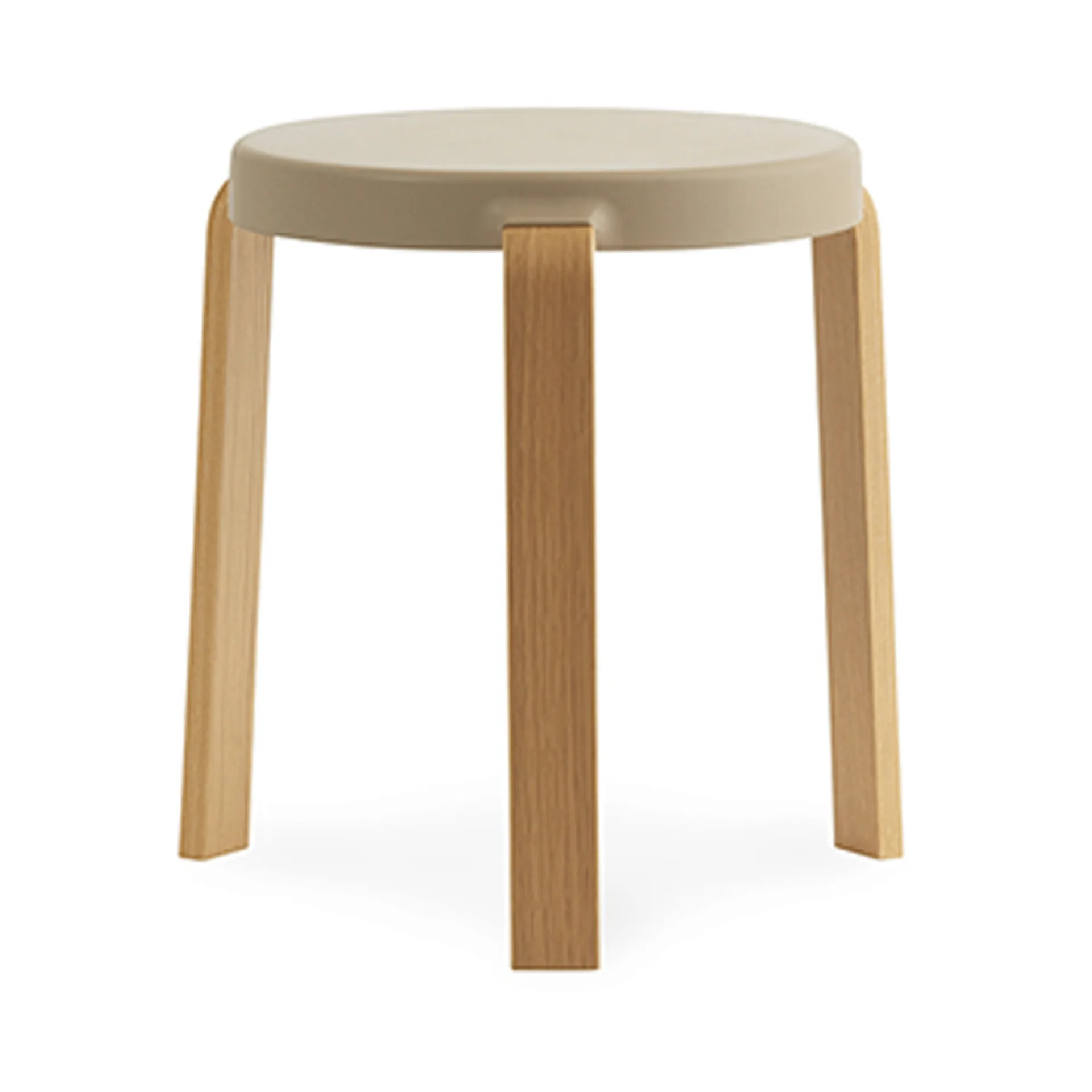 Normann Copenhagen Tabouret Tap sand, pieds en chêne