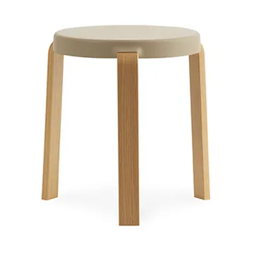Tabouret Tap - sand, pieds en chêne - Normann Copenhagen