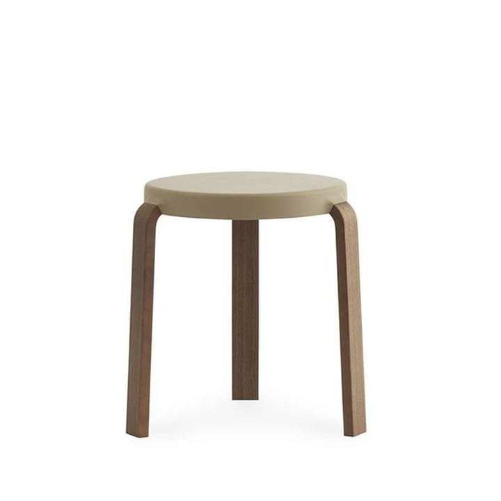 Tabouret Tap - sand, pieds en noyer - Normann Copenhagen