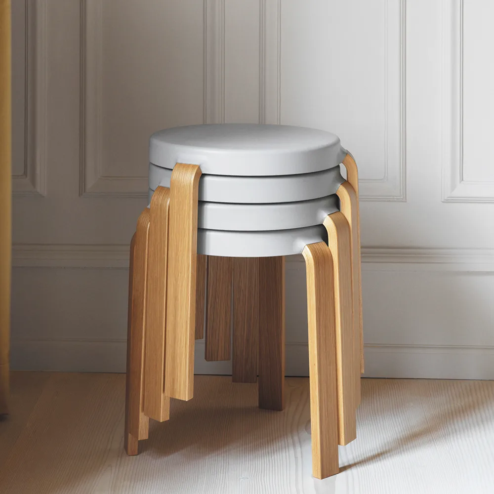 Tap tabouret rond, Caramel, pieds en chêne, Ø35x43 cm Normann Copenhagen