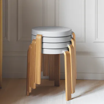 Tap tabouret rond - Caramel, pieds en chêne, Ø35x43 cm - Normann Copenhagen