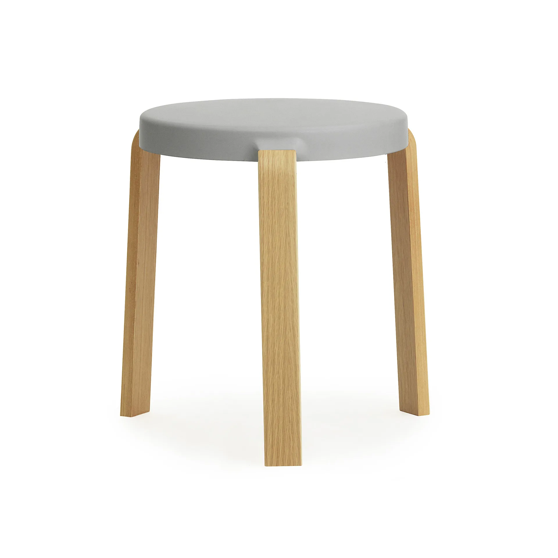 Normann Copenhagen Tap tabouret rond Gris-chêne, Ø41x43 cm