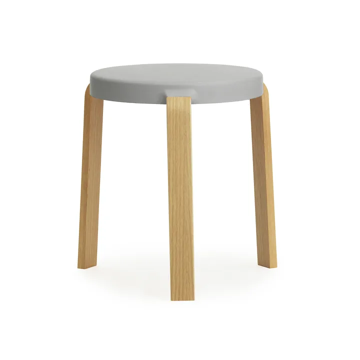 Tap tabouret rond - Gris-chêne, Ø41x43 cm - Normann Copenhagen