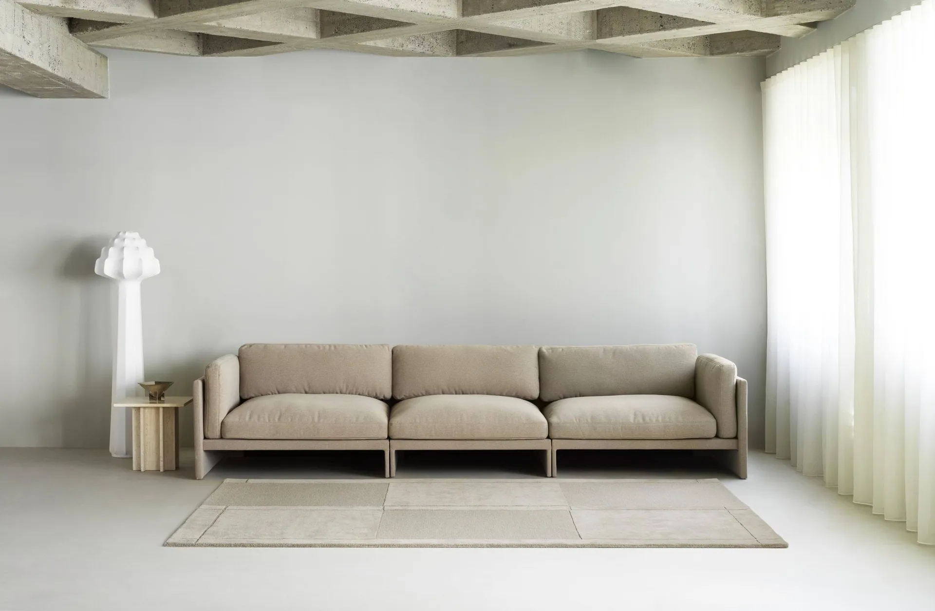 Tapis en laine Level, Warm grey, 170x240 cm Normann Copenhagen