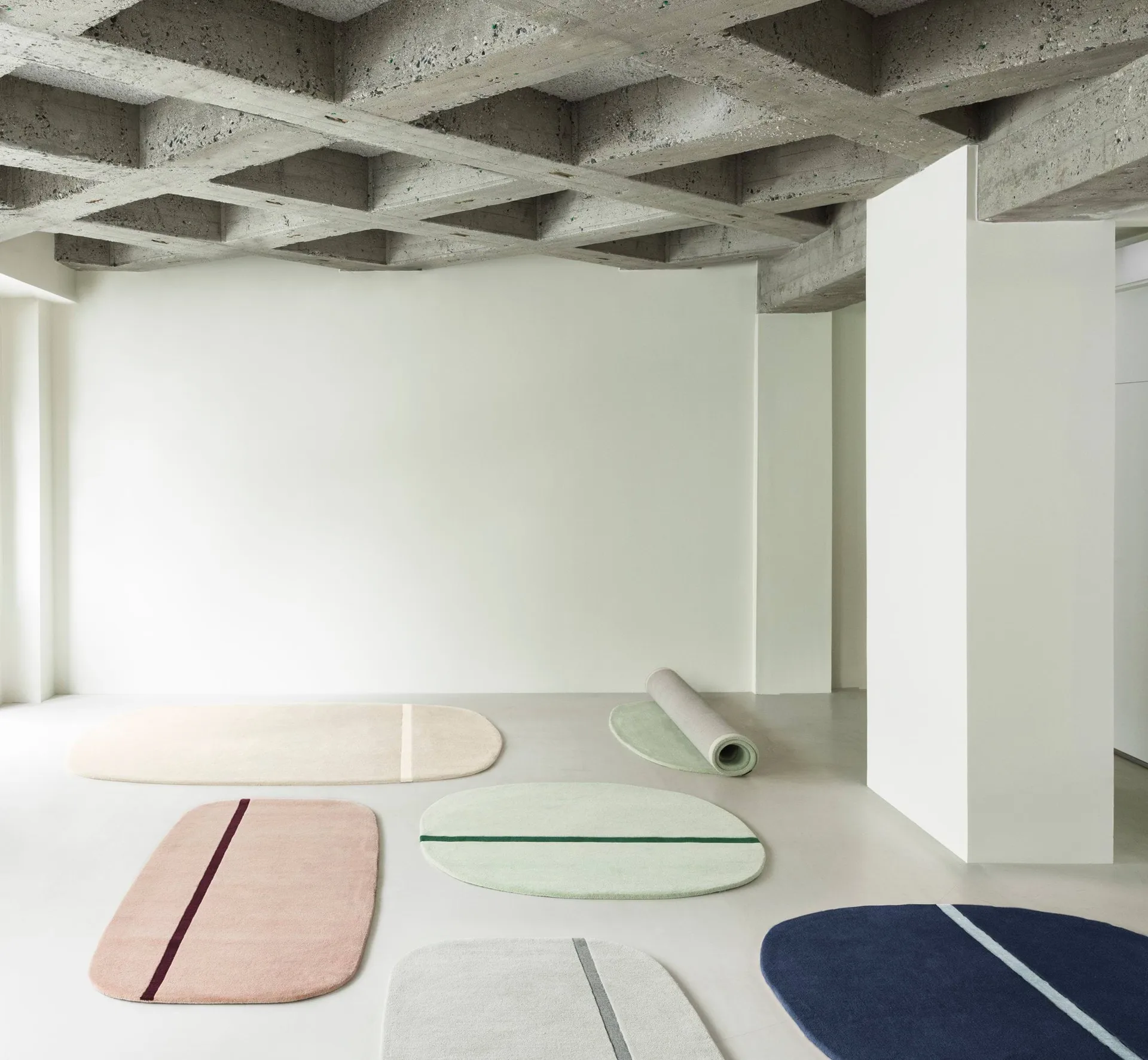 Tapis Oona 140x140 cm, Bleu Normann Copenhagen