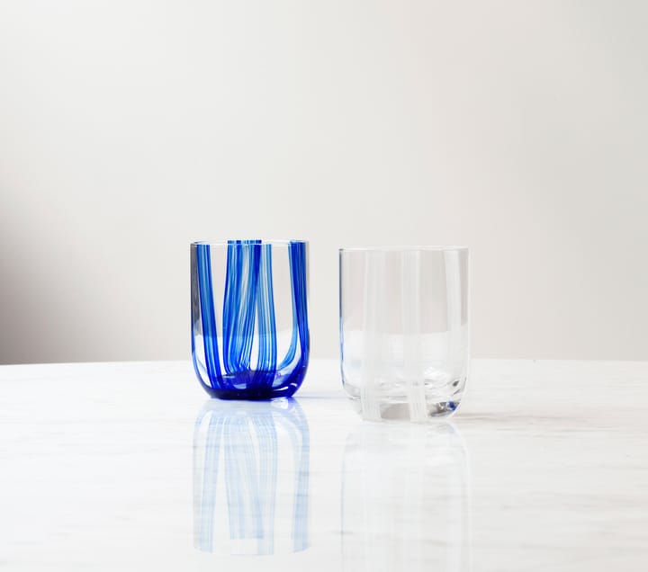 Verre à rayures 39 cl - Rayures bleues - Normann Copenhagen