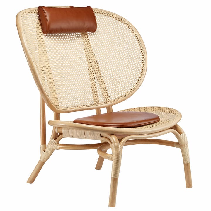 Chaise lounge Nomad - Naturel-cuir cognac - NORR11