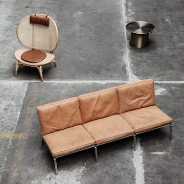Chaise lounge Nomad - Naturel-cuir cognac - NORR11