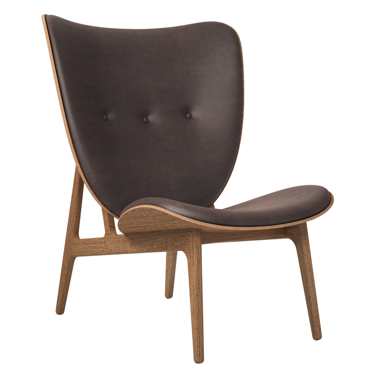 NORR11 Elephant lounge leather light oak Dunes dark brown