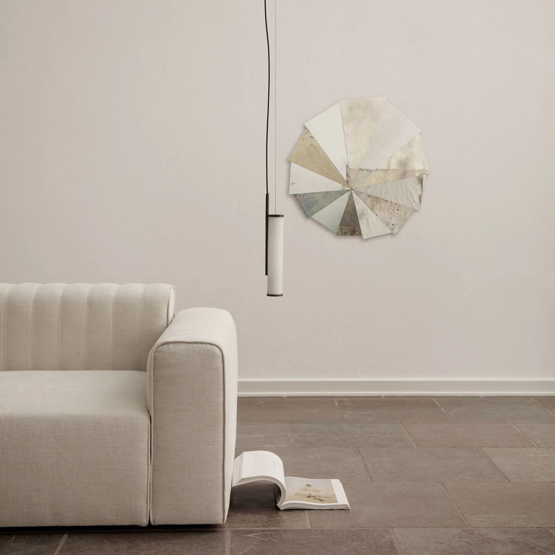 Lampe à suspension Deco, Blanc-noir NORR11