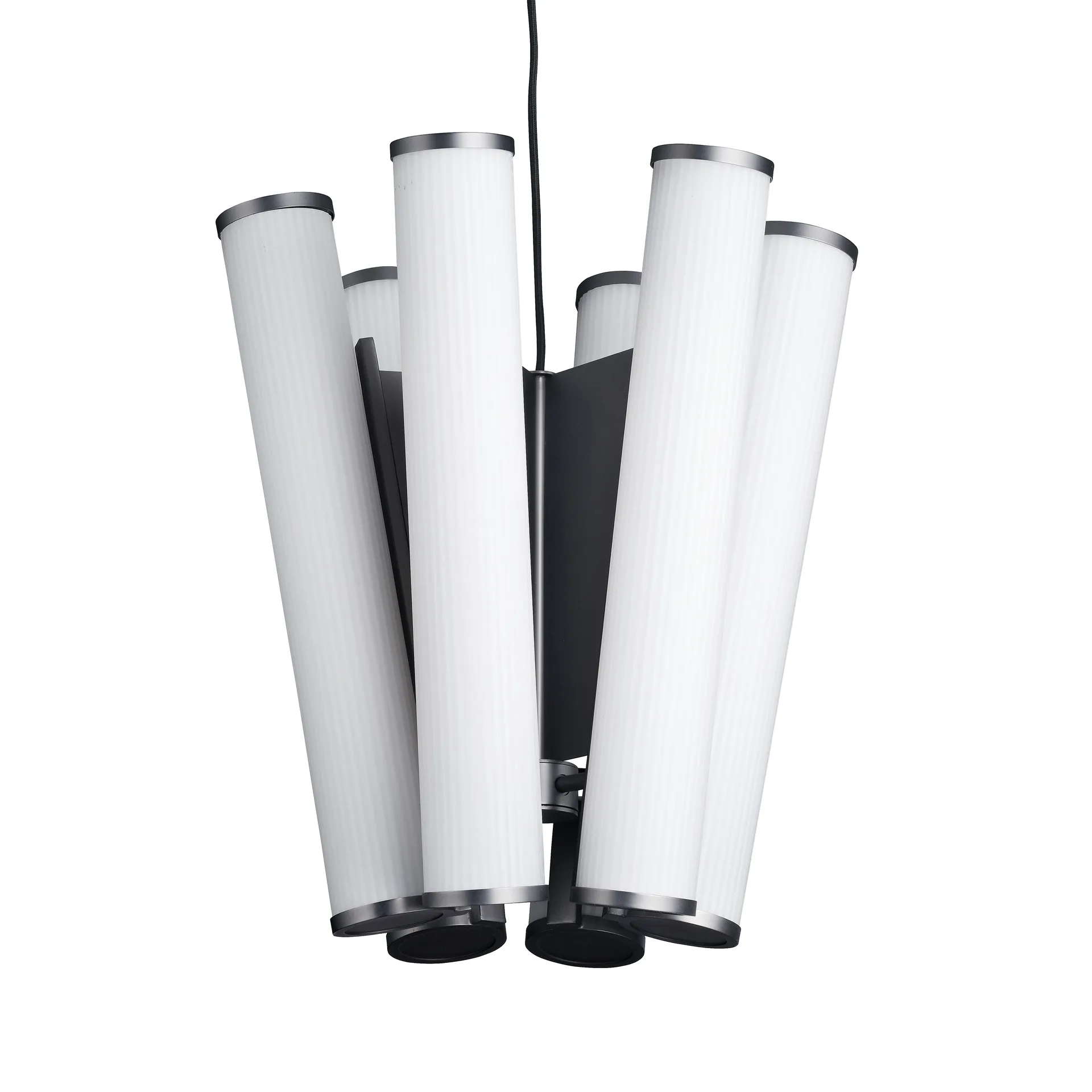 Lampe à suspension Deco Chandelier, Blanc-noir NORR11