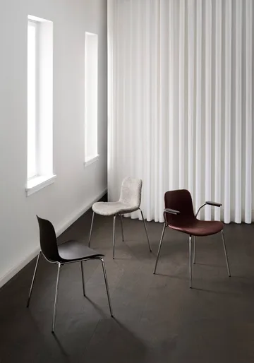 Langue chaise - Écru-chrome, piètement - NORR11